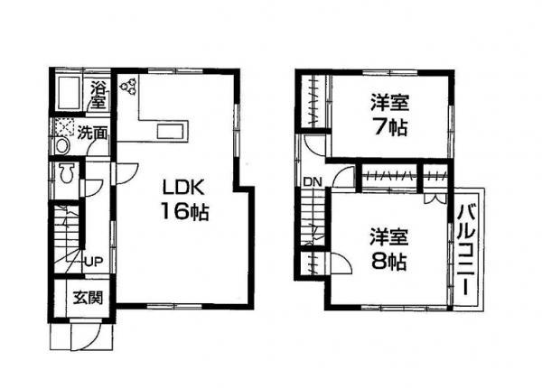 Floor plan. 13.3 million yen, 2LDK, Land area 73.31 sq m , Building area 74.1 sq m