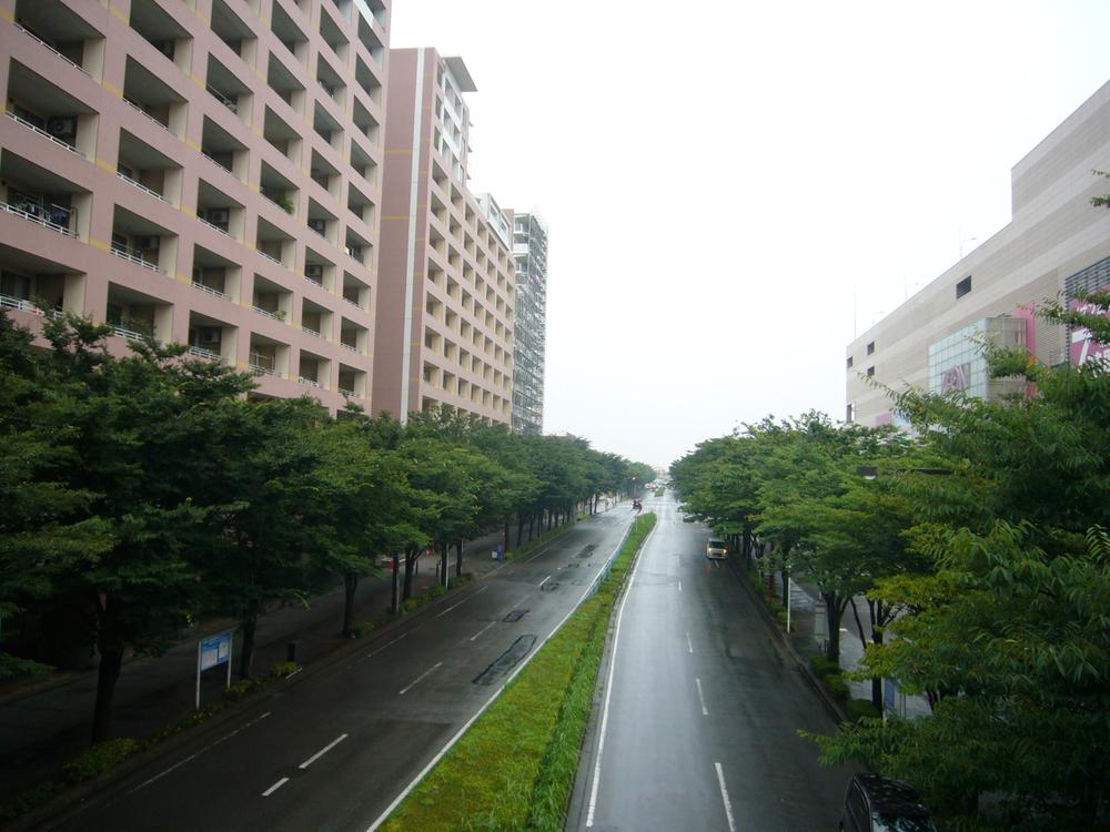 Streets around.  ◆ Road from Yachiyo Central Station to Grand City Yachiyo Midorigaoka, Landscape of sidewalk