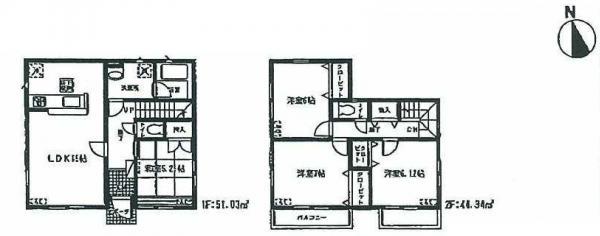Floor plan. 16.8 million yen, 4LDK, Land area 120.12 sq m , Building area 95.37 sq m