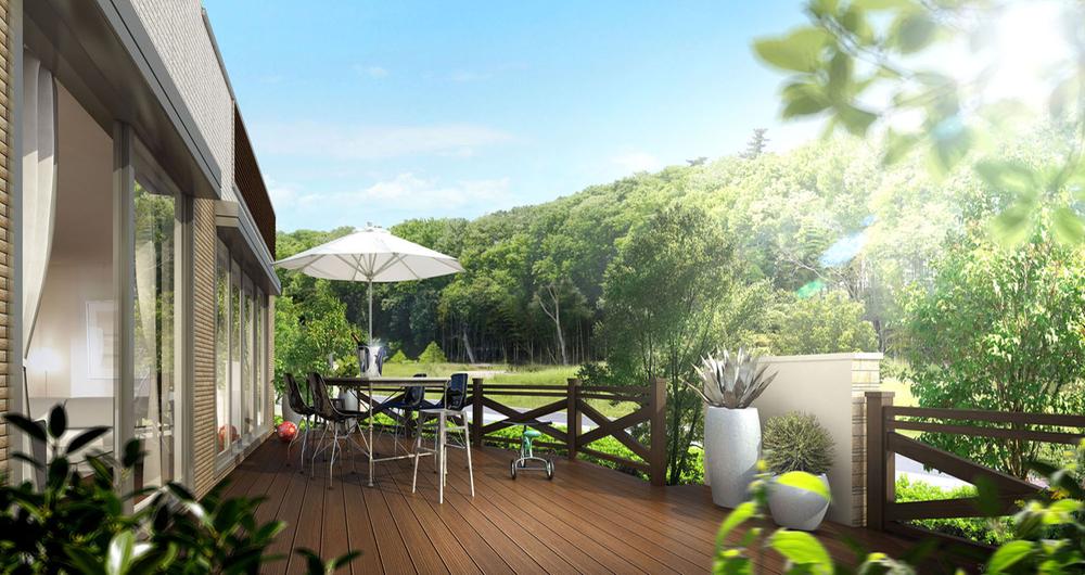 Cityscape Rendering. Like "Forest Resort". Open-air space that employs a wood deck to the entire south side also available. Cityscape Rendering