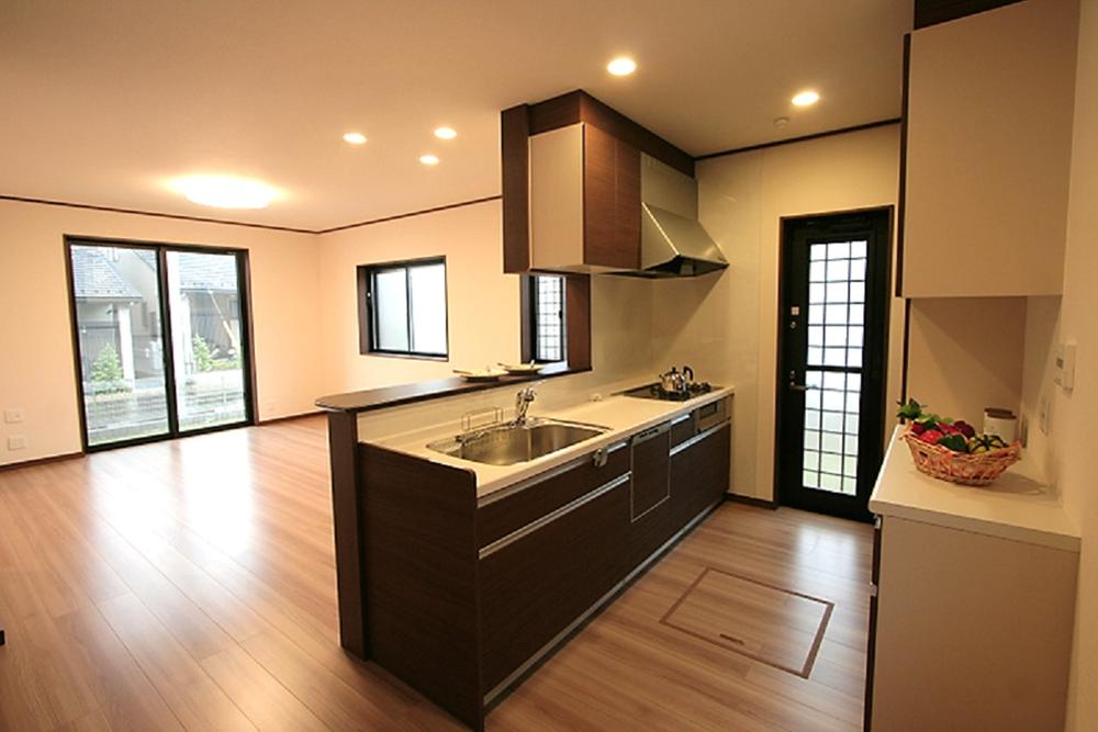 Living. The entire living room overlooks from the kitchen ~