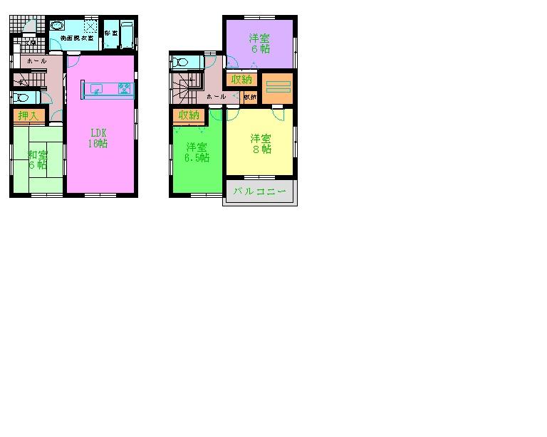 Floor plan. Price 21,800,000 yen, 4LDK, Land area 181.96 sq m , Building area 105.99 sq m