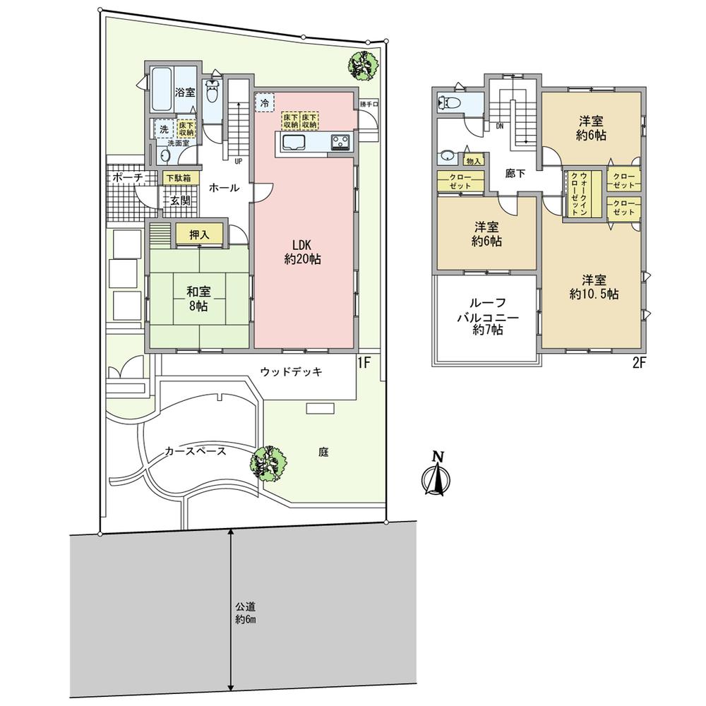 Floor plan. 49,500,000 yen, 4LDK, Land area 174.64 sq m , Building area 125.03 sq m