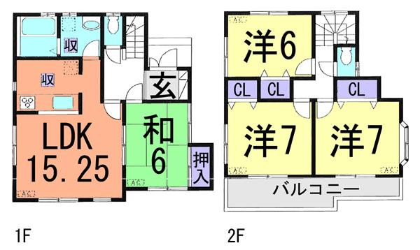 Floor plan. 23.8 million yen, 4LDK, Land area 103.18 sq m , Building area 96.46 sq m