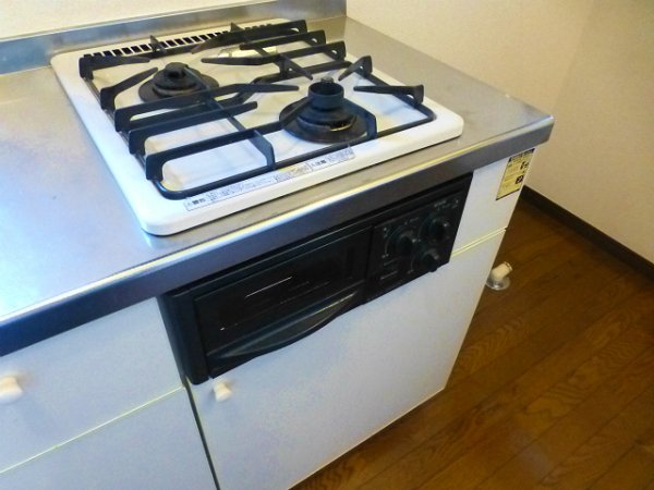 Kitchen. With a two-necked gas stove