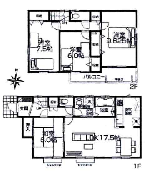Floor plan. 31,200,000 yen, 4LDK, Land area 168.77 sq m , Building area 107.03 sq m