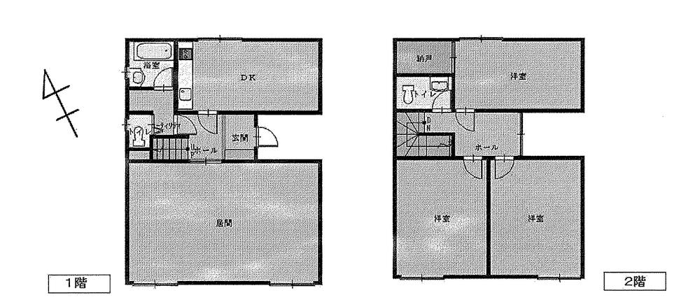 Floor plan. 9.8 million yen, 3LDK, Land area 176.31 sq m , Building area 119.54 sq m