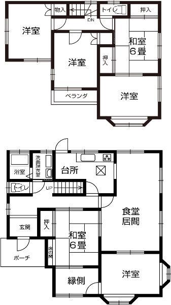 Floor plan. 18,800,000 yen, 5LDK, Land area 221.01 sq m , It is scheduled to be changed the building area 124.76 sq m 5LDK 2F Japanese-style Western-style