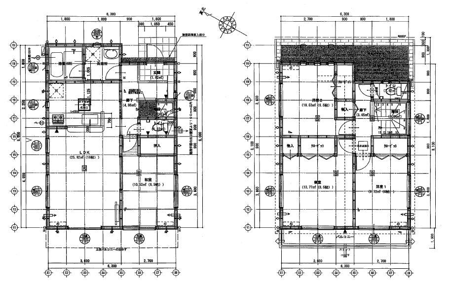 Floor plan. 26,800,000 yen, 4LDK, Land area 162 sq m , Building area 102.06 sq m 1 Building floor plan