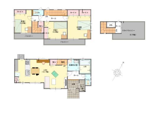 Floor plan. 32,900,000 yen, 3LDK, Land area 150.15 sq m , Building area 105.15 sq m
