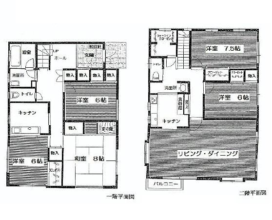 Floor plan. 17.5 million yen, 5LDK, Land area 151.99 sq m , Building area 147.6 sq m