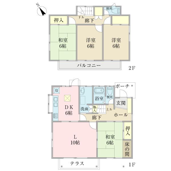 Floor plan. 7.8 million yen, 4LDK, Land area 217.68 sq m , Good per sun per building area 98.82 sq m All rooms southwestward!