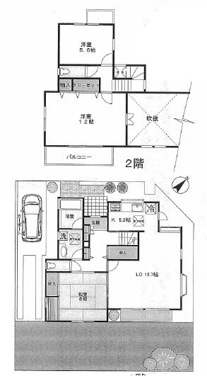 Floor plan. 17.8 million yen, 3LDK, Land area 199.46 sq m , Bright floor plan of the building area 114.62 sq m atrium!