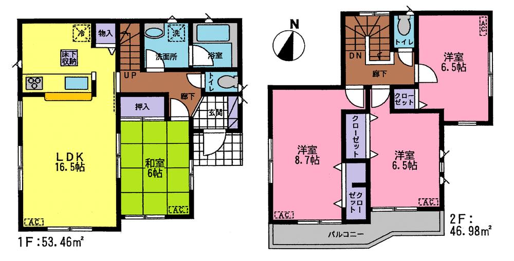 Floor plan. 23.8 million yen, 4LDK, Land area 132.59 sq m , Building area 100.44 sq m