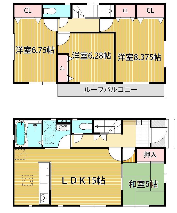 Floor plan. (1 Building), Price 19.9 million yen, 4LDK, Land area 152.58 sq m , Building area 98.33 sq m