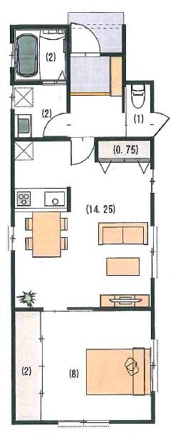 Floor plan. (Village of I also core stage A Building), Price 20 million yen, 1LDK, Land area 150.01 sq m , Building area 54.65 sq m