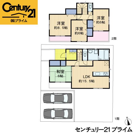 Floor plan. (14 Building), Price 15.4 million yen, 4LDK, Land area 150.66 sq m , Building area 101.02 sq m