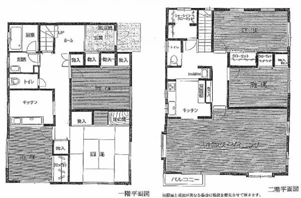 Floor plan. 17.5 million yen, 5LDK, Land area 151.99 sq m , Large building area 147.6 sq m kitchen are two certain 5LDK!