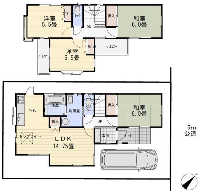 Floor plan. 8.8 million yen, 4LDK, Land area 112.81 sq m , Building area 92.99 sq m storage also is taken between enough !! Customers preview hope Please feel free to call us !!