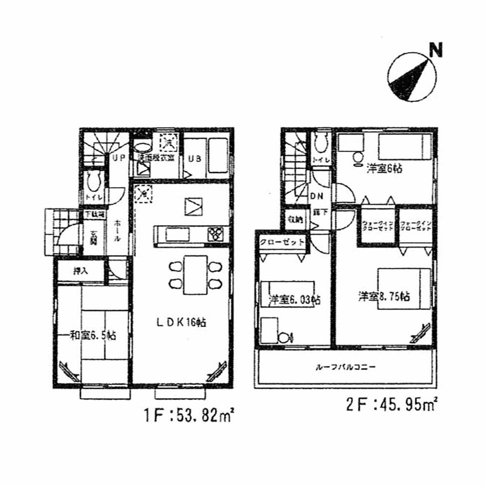 Floor plan. (3 Building), Price 23.8 million yen, 4LDK, Land area 167.3 sq m , Building area 99.77 sq m