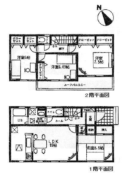 Floor plan. 16,900,000 yen, 4LDK, Land area 155.07 sq m , Building area 99.71 sq m