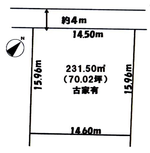 Compartment figure. Land price 13 million yen, Land area 231.5 sq m