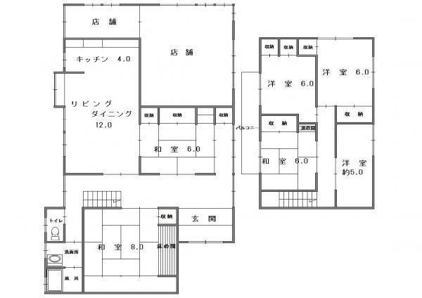 Floor plan. 15 million yen, 5DK, Land area 267.6 sq m , Building area 143.49 sq m