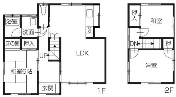 Floor plan. 9.8 million yen, 4DK, Land area 158.16 sq m , Building area 82.07 sq m floor plan