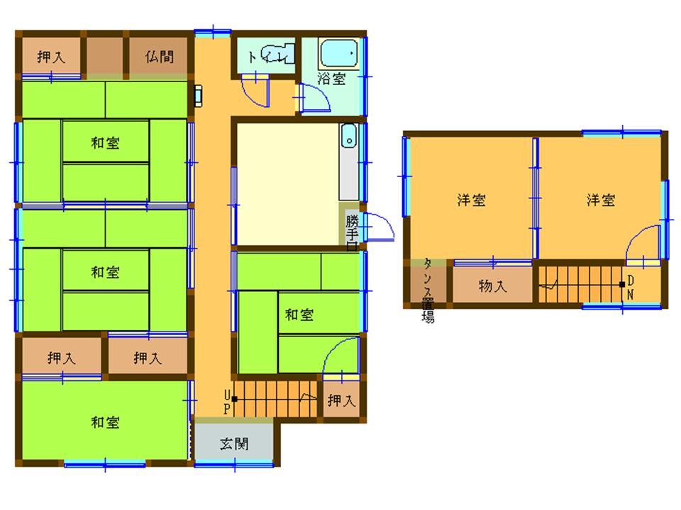 Floor plan. 6.8 million yen, 6K, Land area 117.69 sq m , Building area 92.05 sq m 6K, Peace of mind even in a large family. 