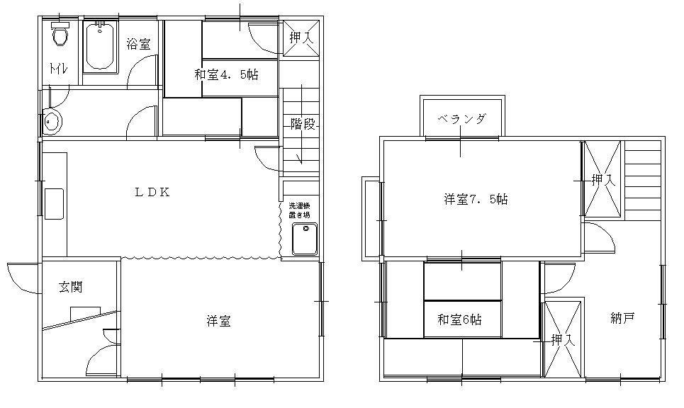 Floor plan. 12.5 million yen, 4LDK, Land area 269.07 sq m , Building area 86.95 sq m