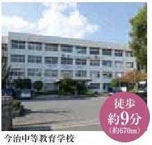 Junior high school. 670m to Imabari secondary education school