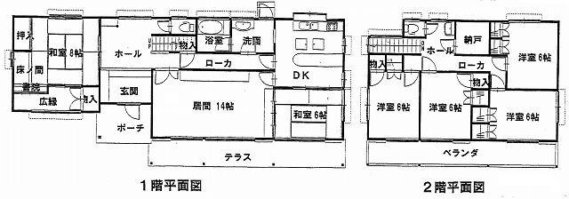 Floor plan. 31,800,000 yen, 6LDK + S (storeroom), Land area 484.22 sq m , Building area 164.62 sq m
