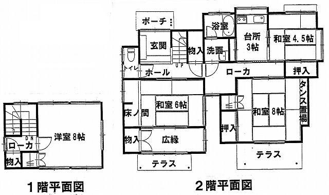Floor plan. 11.9 million yen, 4K, Land area 207.8 sq m , Building area 97.61 sq m