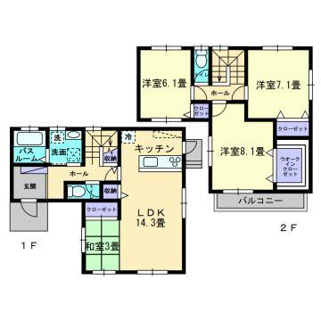 Floor plan. 19,800,000 yen, 4LDK, Land area 204.73 sq m , It is fulfilling 4LDK of building area 99.36 sq m storage.