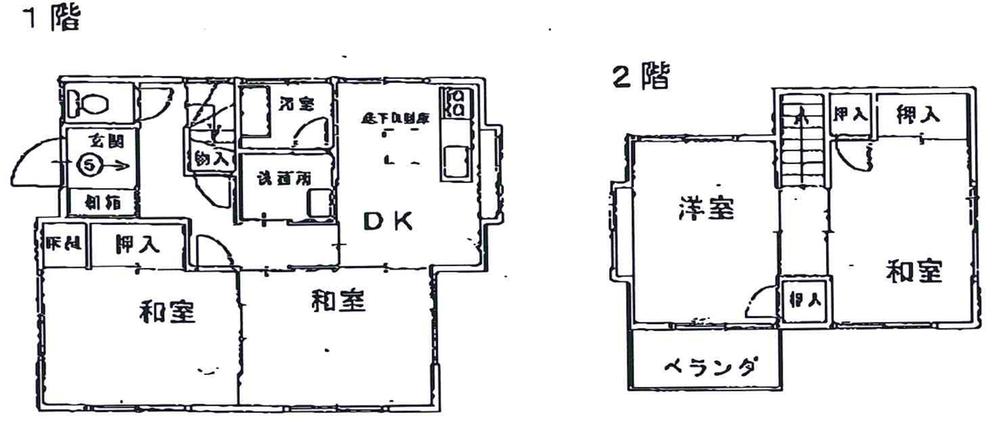 Floor plan. 8.9 million yen, 4DK, Land area 105.42 sq m , Building area 73.3 sq m