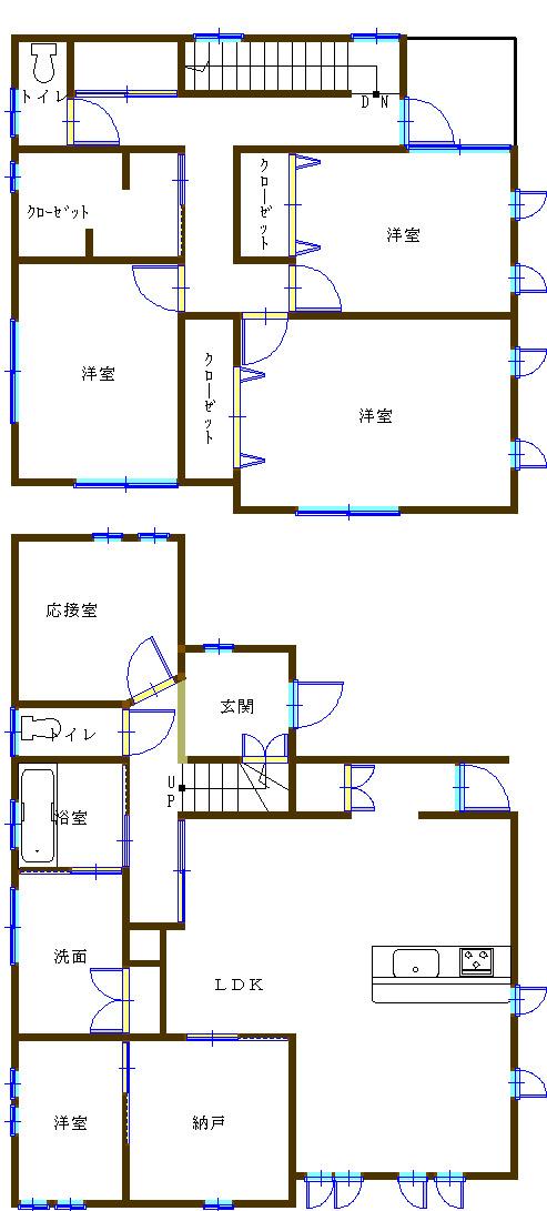 Floor plan. 28.8 million yen, 5LDK, Land area 154.65 sq m , Building area 121.31 sq m