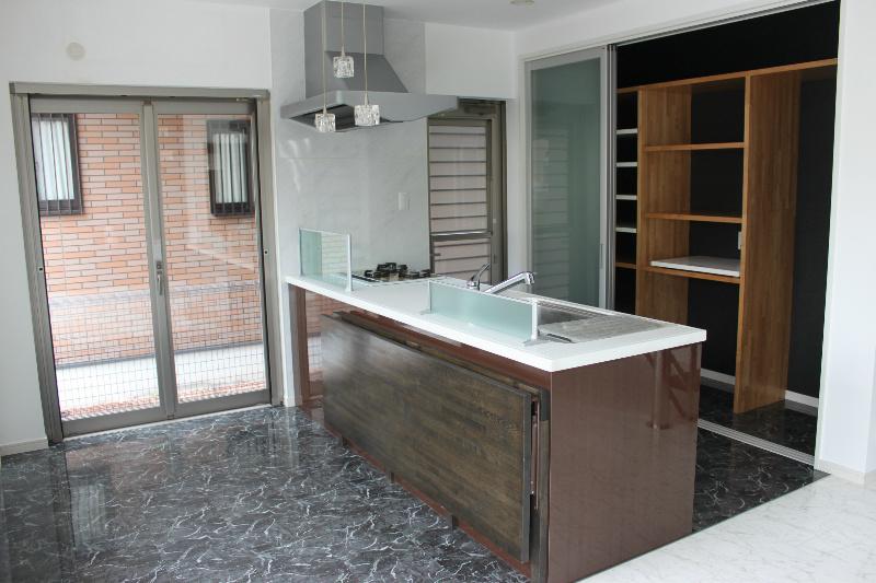 Kitchen. Storage capacity is a rich kitchen with a counter
