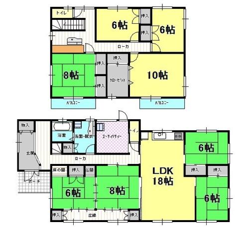 Floor plan. 16 million yen, 9LDK, Land area 499.05 sq m , Building area 207.03 sq m