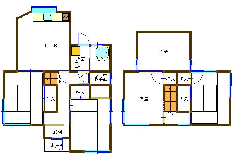 Floor plan. 8.9 million yen, 5DK, Land area 136.23 sq m , Building area 85.28 sq m