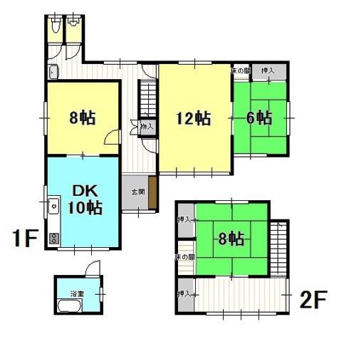 Floor plan. 15.9 million yen, 4DK, Land area 421.95 sq m , Building area 112.38 sq m