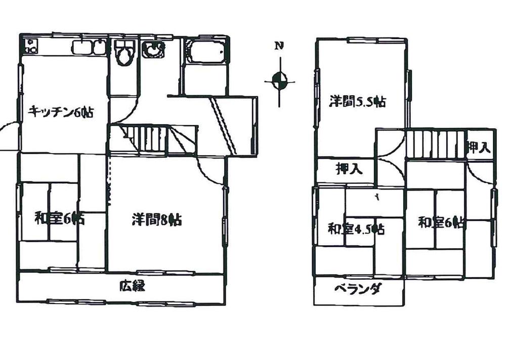 Floor plan. 10.8 million yen, 5DK, Land area 104.53 sq m , Building area 80.31 sq m