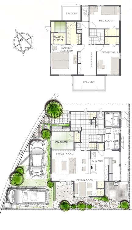 Floor plan.  [No. 31 place] So we have drawn on the basis of the Plan view] drawings, Plan and the outer structure ・ Planting, such as might actually differ slightly from.  Also, furniture ・ Car, etc. are not included in the price.