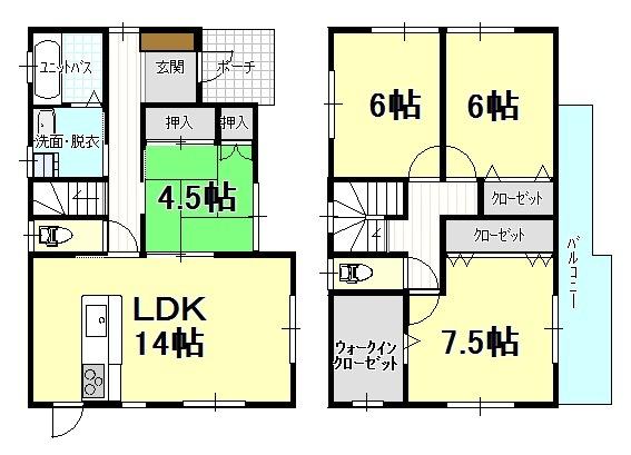 Floor plan. 21 million yen, 4LDK, Land area 151.84 sq m , Building area 100.19 sq m