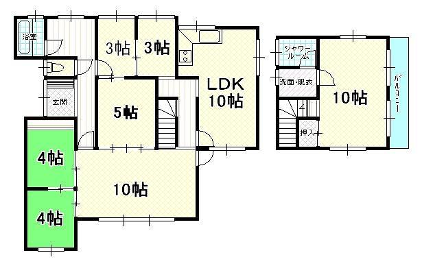 Floor plan. 19 million yen, 7LDK, Land area 206.54 sq m , Building area 156.49 sq m