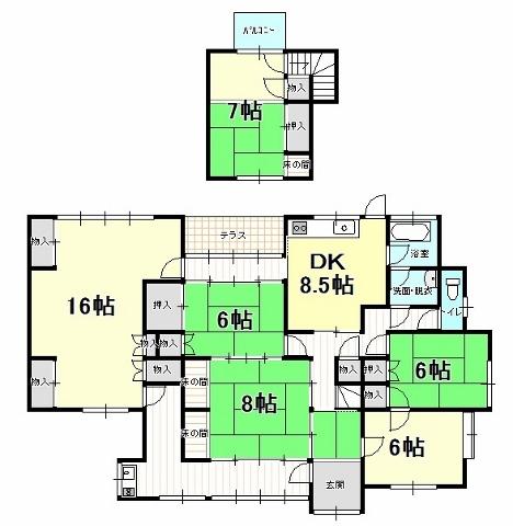 Floor plan. 8.9 million yen, 6DK, Land area 369.74 sq m , Building area 167.89 sq m