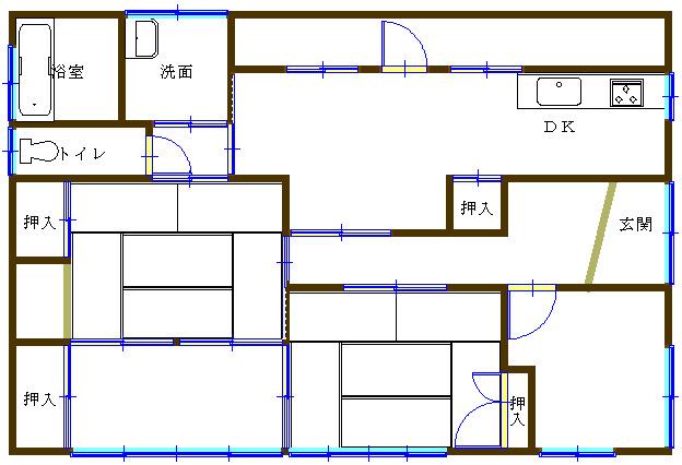 Floor plan. 19,800,000 yen, 3DK + S (storeroom), Land area 207.43 sq m , Building area 71.12 sq m