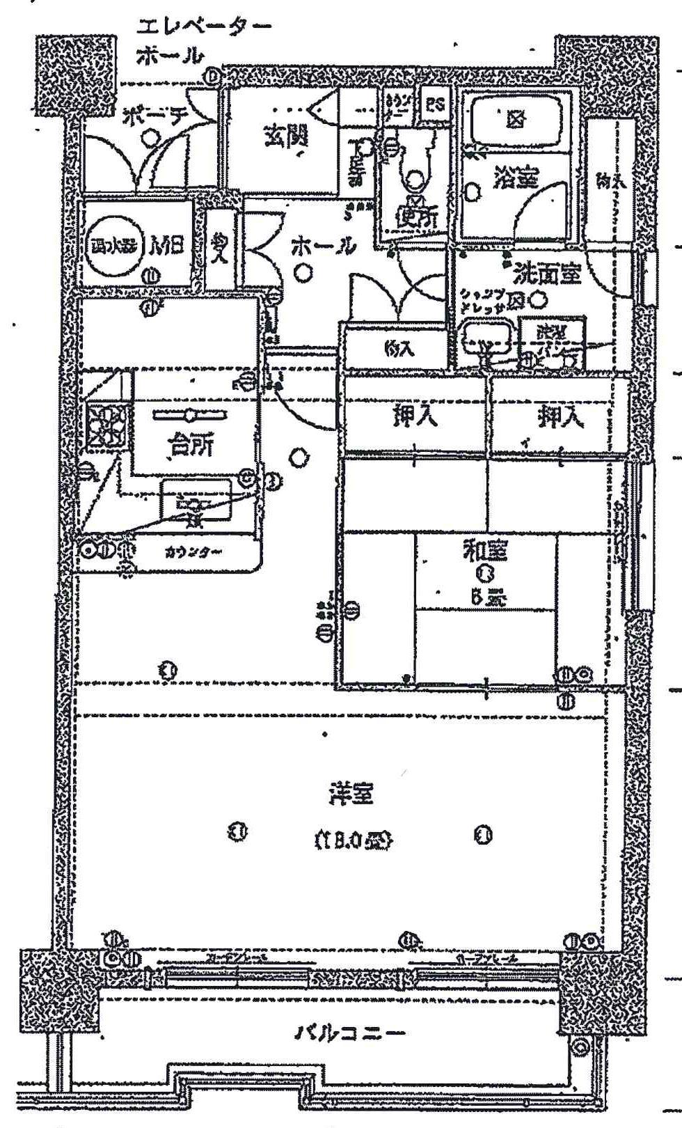 Floor plan. 1LDK, Price 13.5 million yen, Occupied area 69.76 sq m , Balcony area 8.8 sq m
