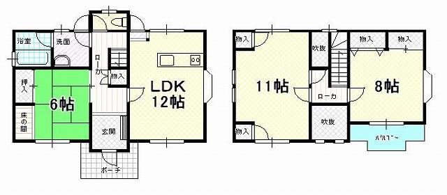 Floor plan. 10.8 million yen, 3LDK, Land area 142.8 sq m , Building area 96.88 sq m