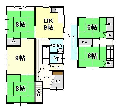 Floor plan. 10 million yen, 5DK, Land area 211.15 sq m , Building area 119.4 sq m
