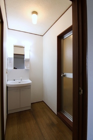 Washroom. There is a separate wash basin undressing space